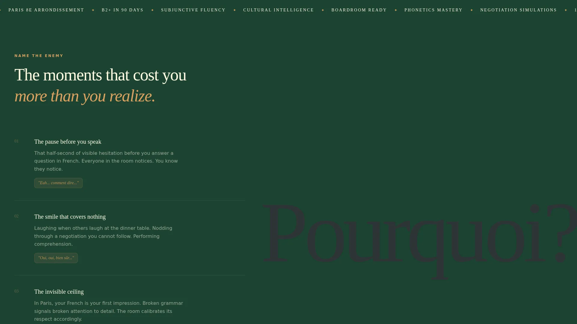 French Language School Landing Page Template