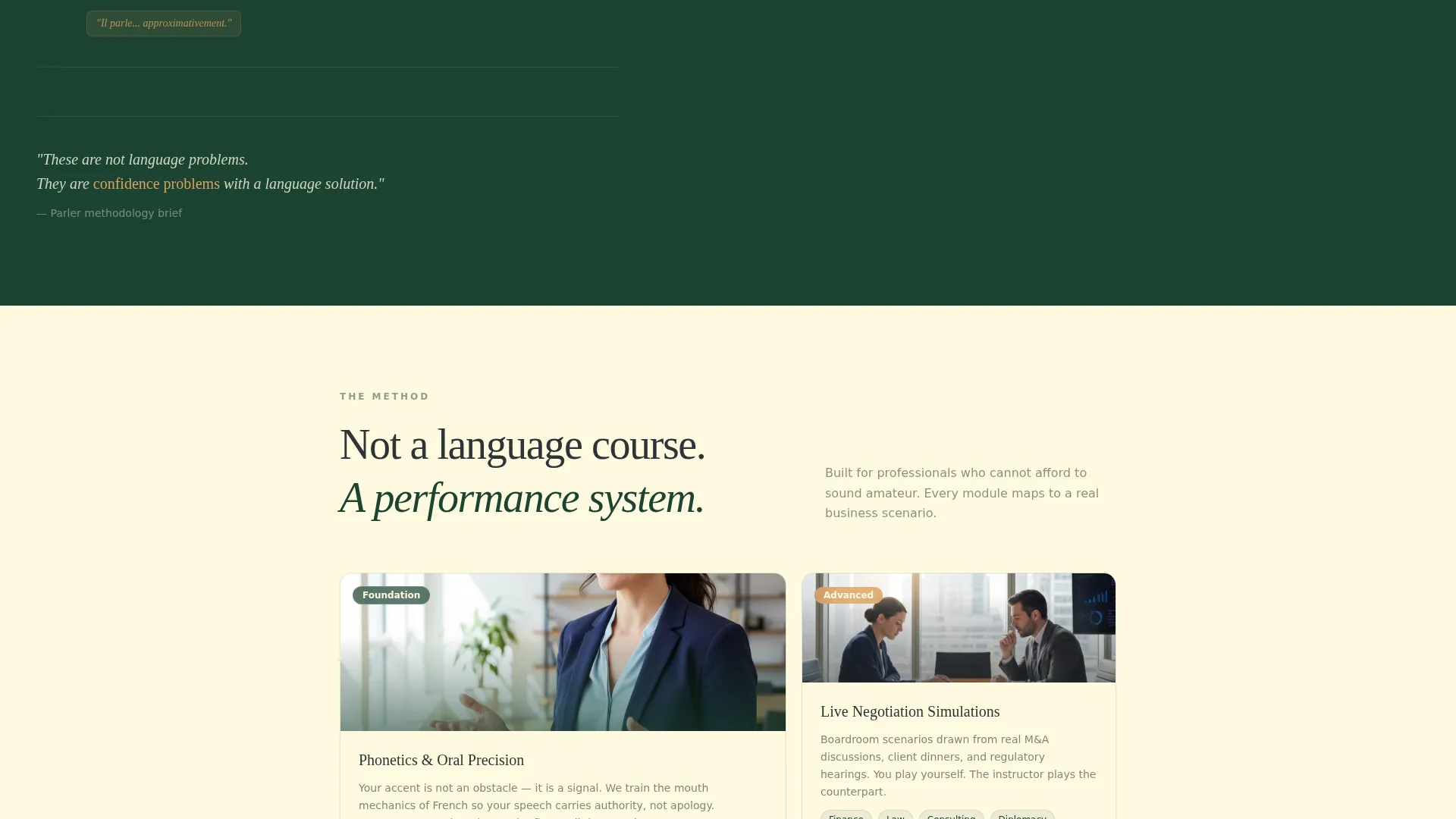 French Language School Landing Page Template