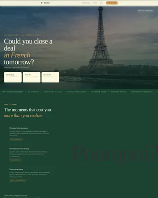French Language School Landing Page Template