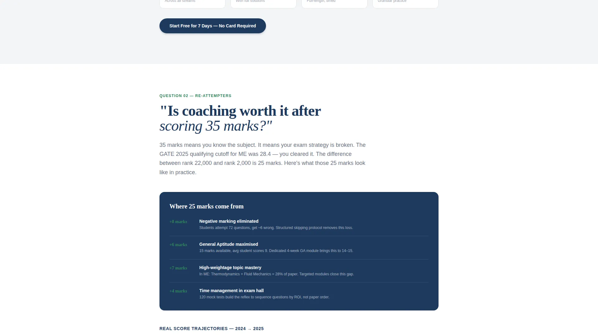 GATE Coaching Landing Page Template