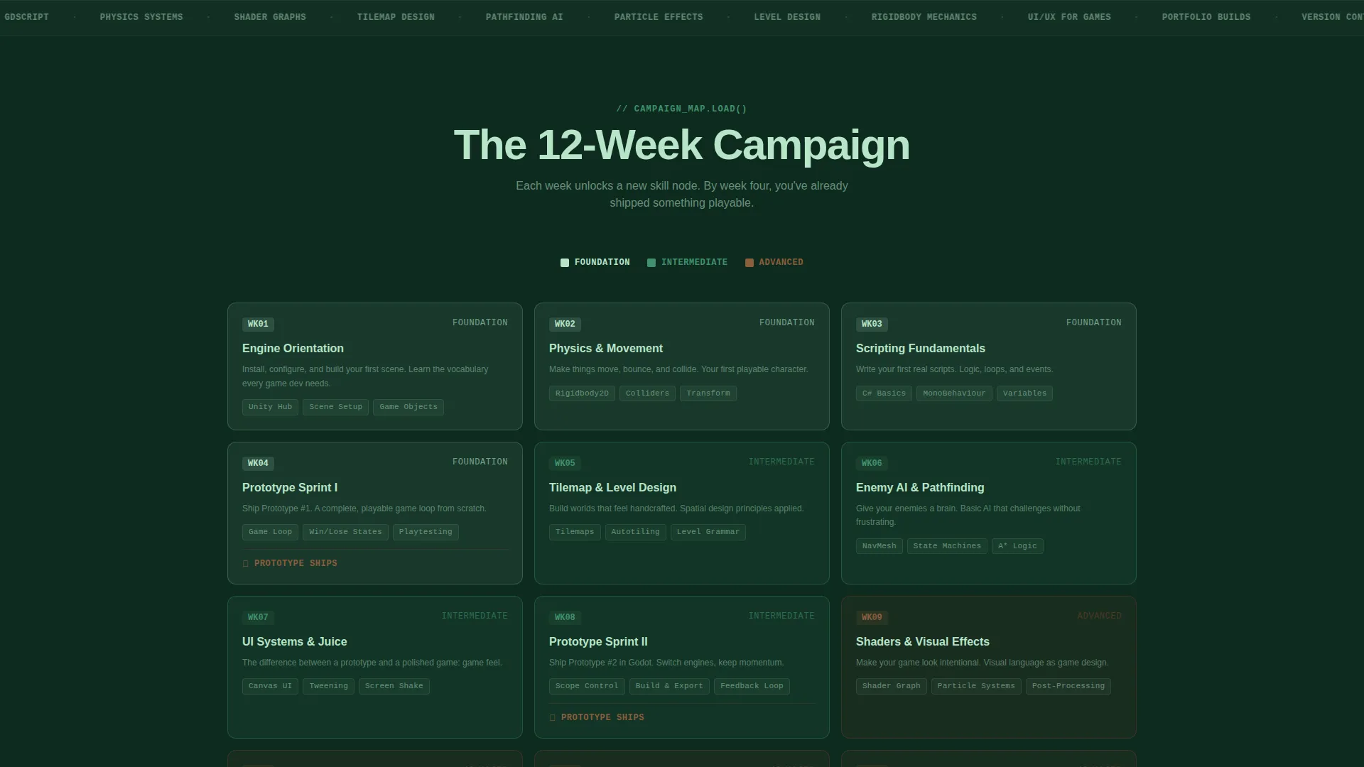 Game Development Bootcamp Landing Page Template