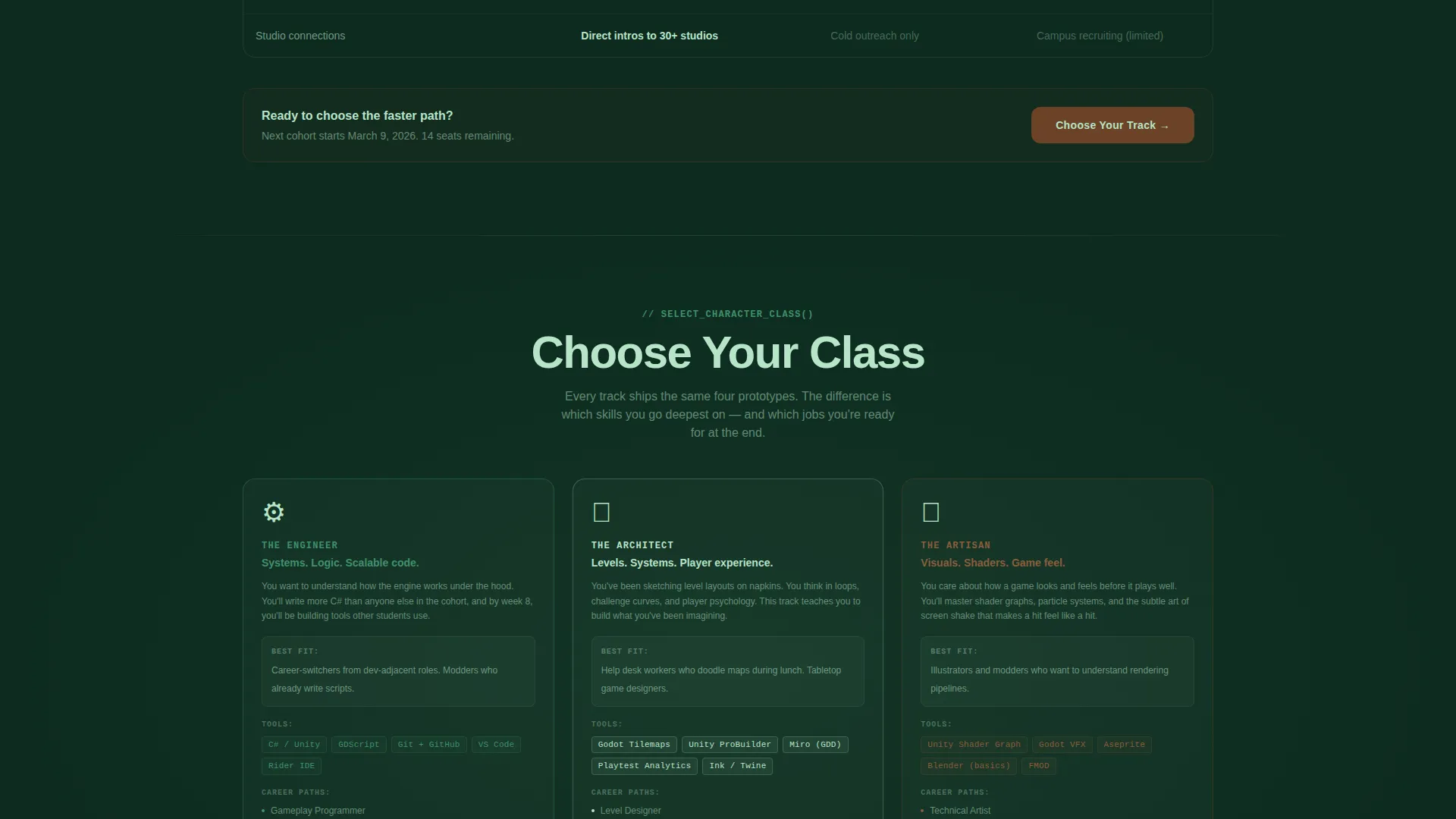 Game Development Bootcamp Landing Page Template