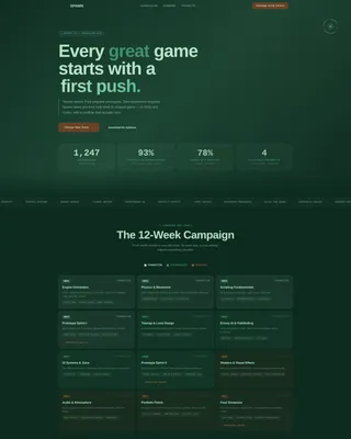 Game Development Bootcamp Landing Page Template