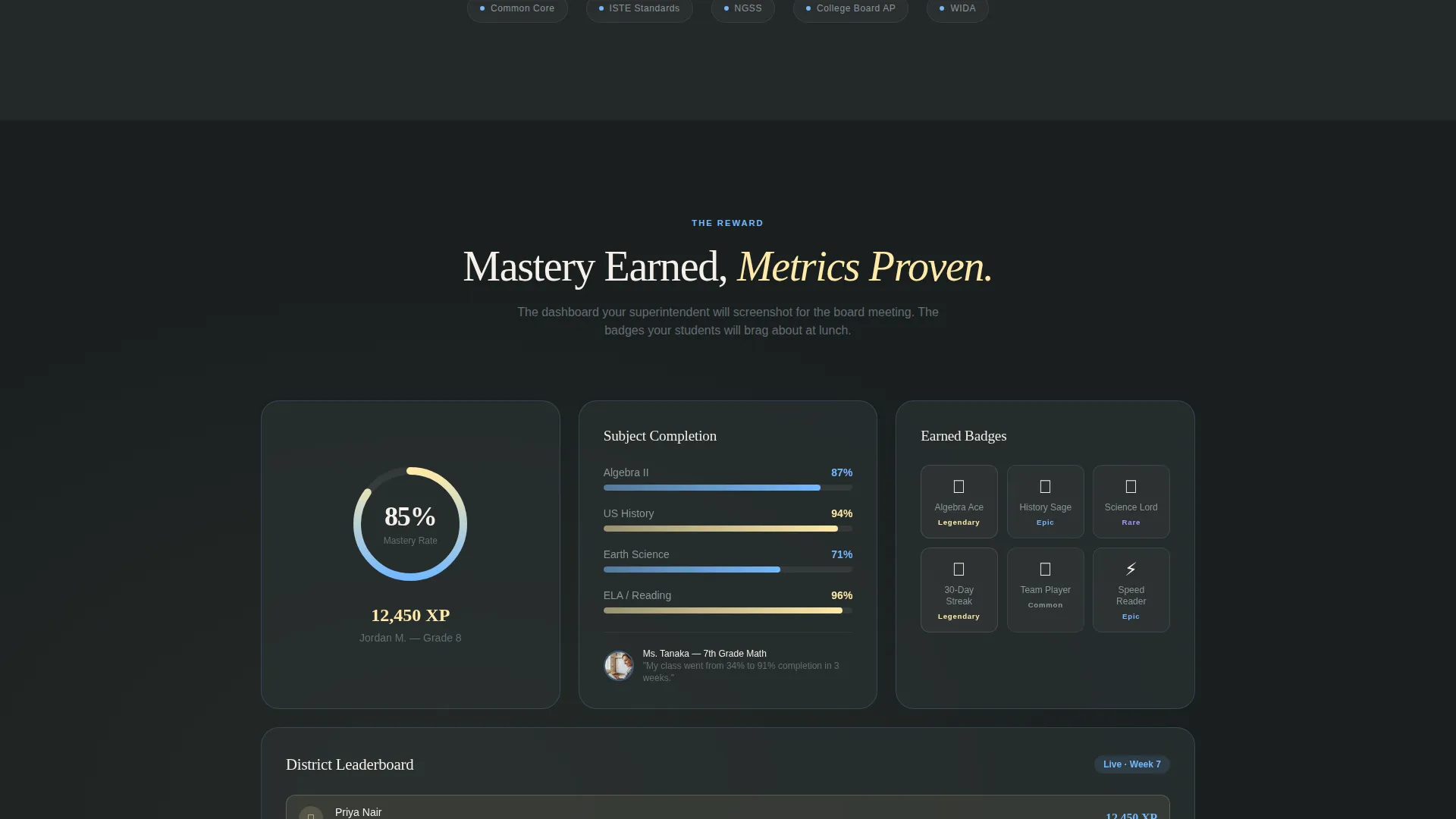 Gamified Learning App Landing Page Template