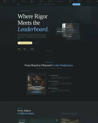 Gamified Learning App Landing Page Template