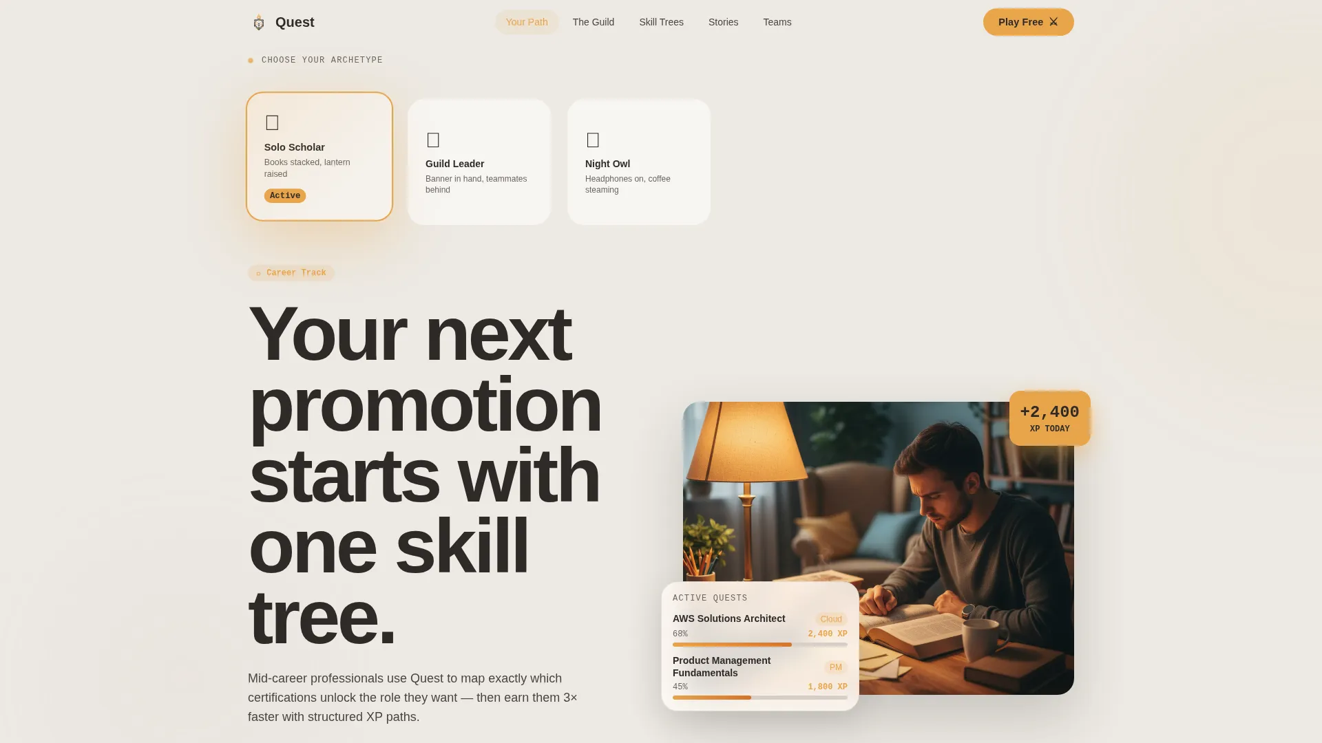 Gamified Learning Platform Landing Page Template