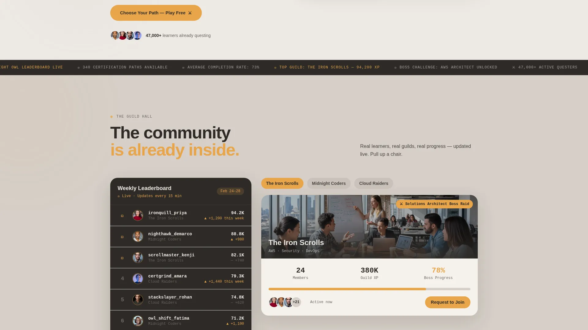 Gamified Learning Platform Landing Page Template
