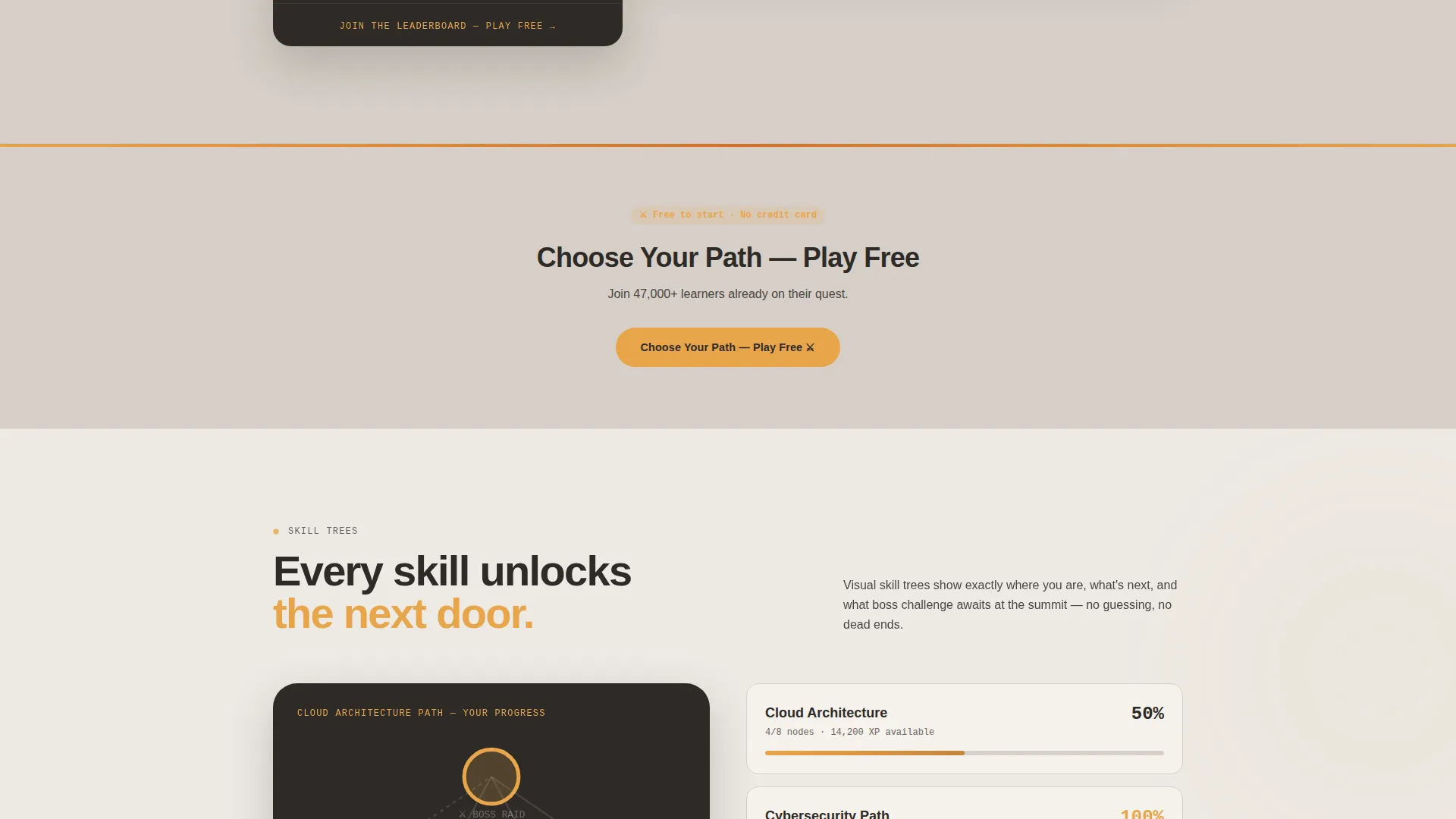 Gamified Learning Platform Landing Page Template