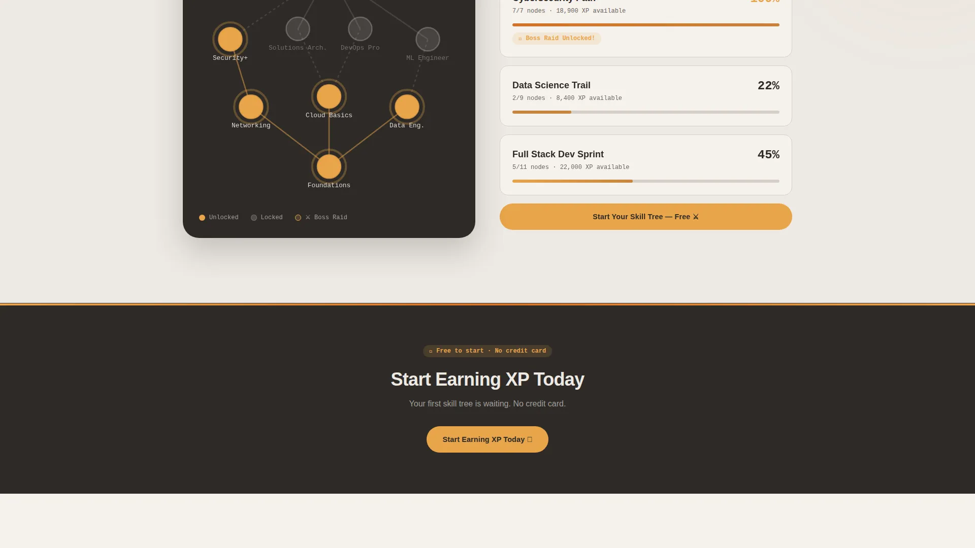 Gamified Learning Platform Landing Page Template