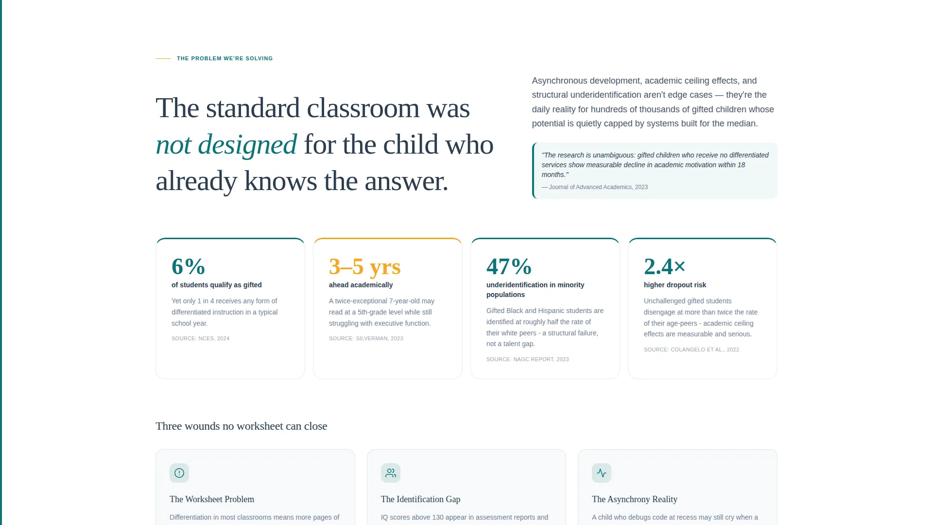 Enrichment Program Landing Page Template