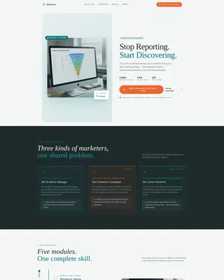 Analytics Course Landing Page Template