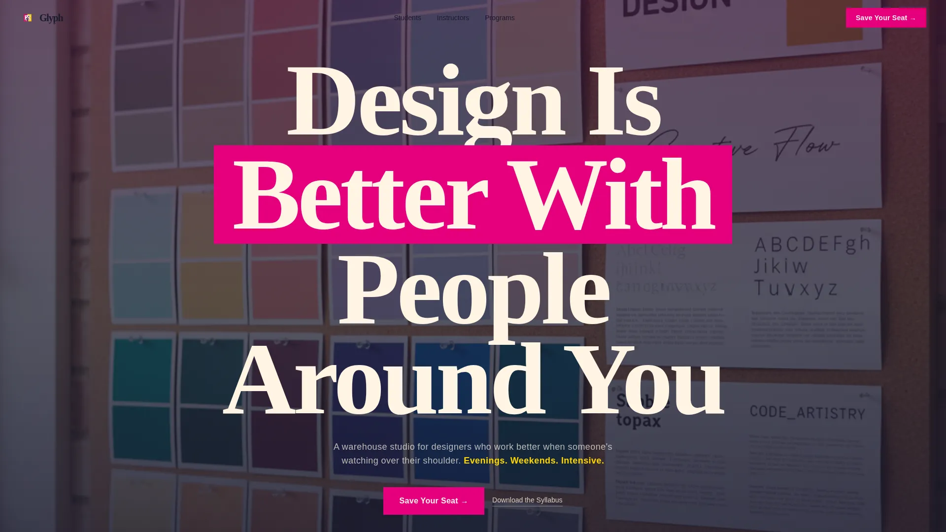 Graphic Design School Landing Page Template
