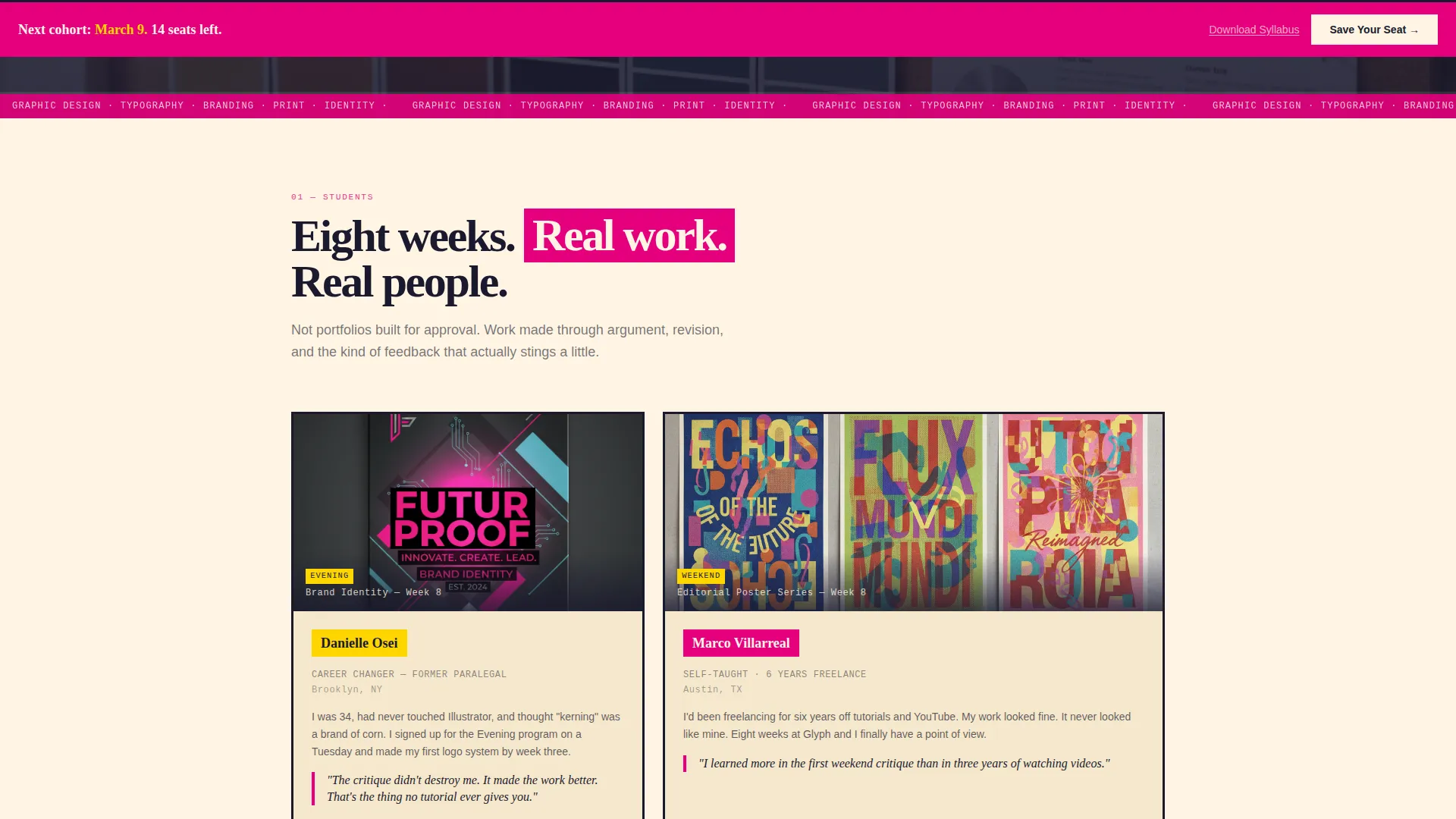 Graphic Design School Landing Page Template
