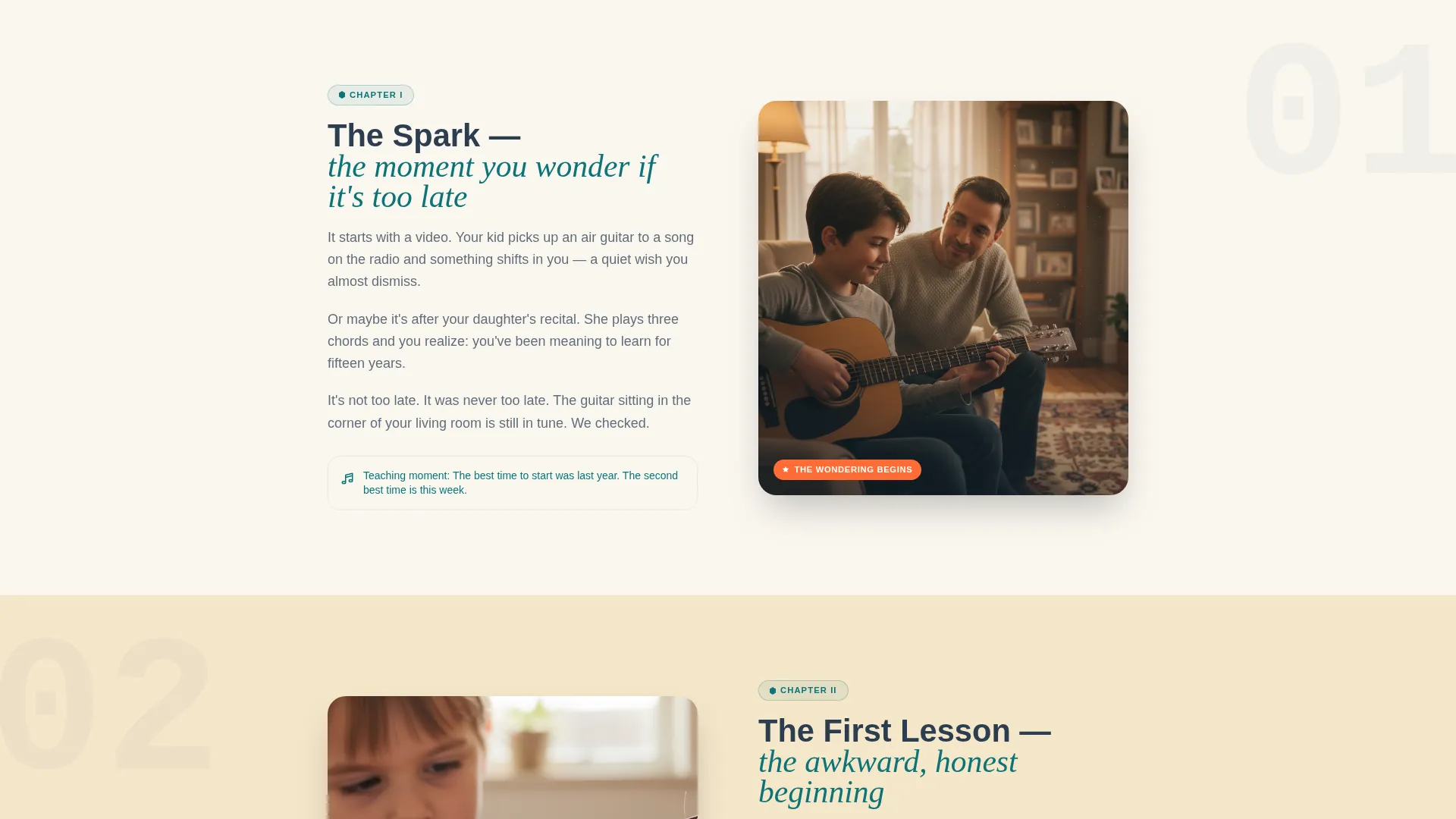 Guitar Academy Landing Page Template for Music Schools