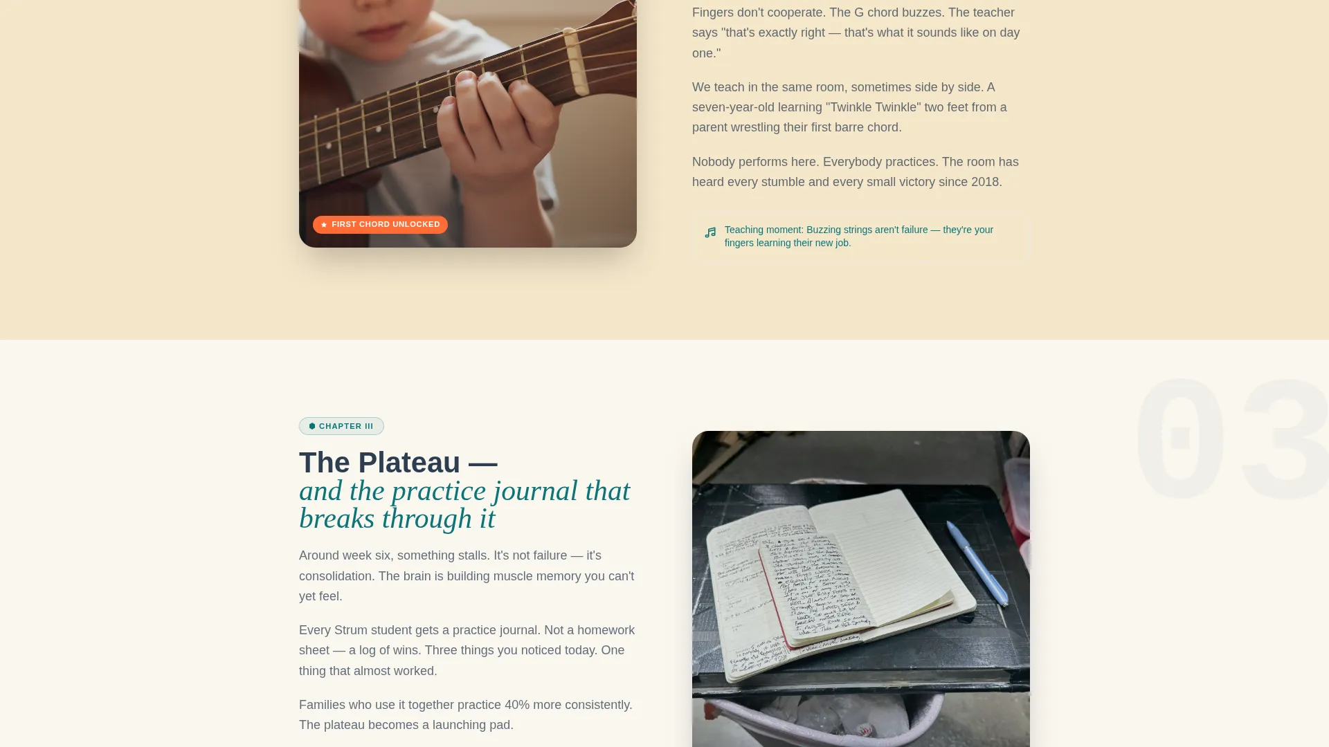 Guitar Academy Landing Page Template for Music Schools