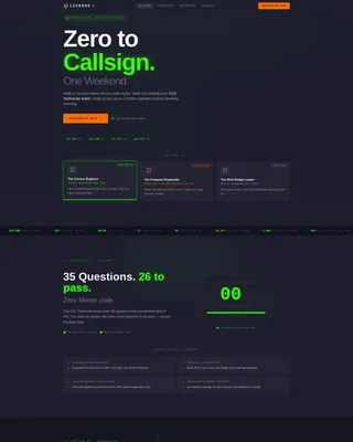 Certified Ham Radio Landing Page Template