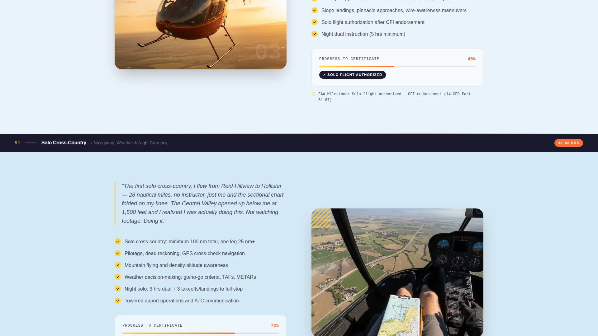 Helicopter Pilot Training Landing Page Template