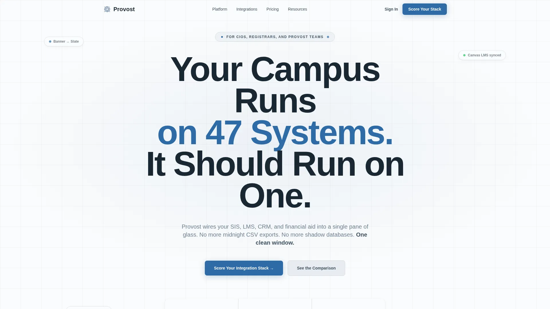 Higher Ed Tech Integration Landing Page Template