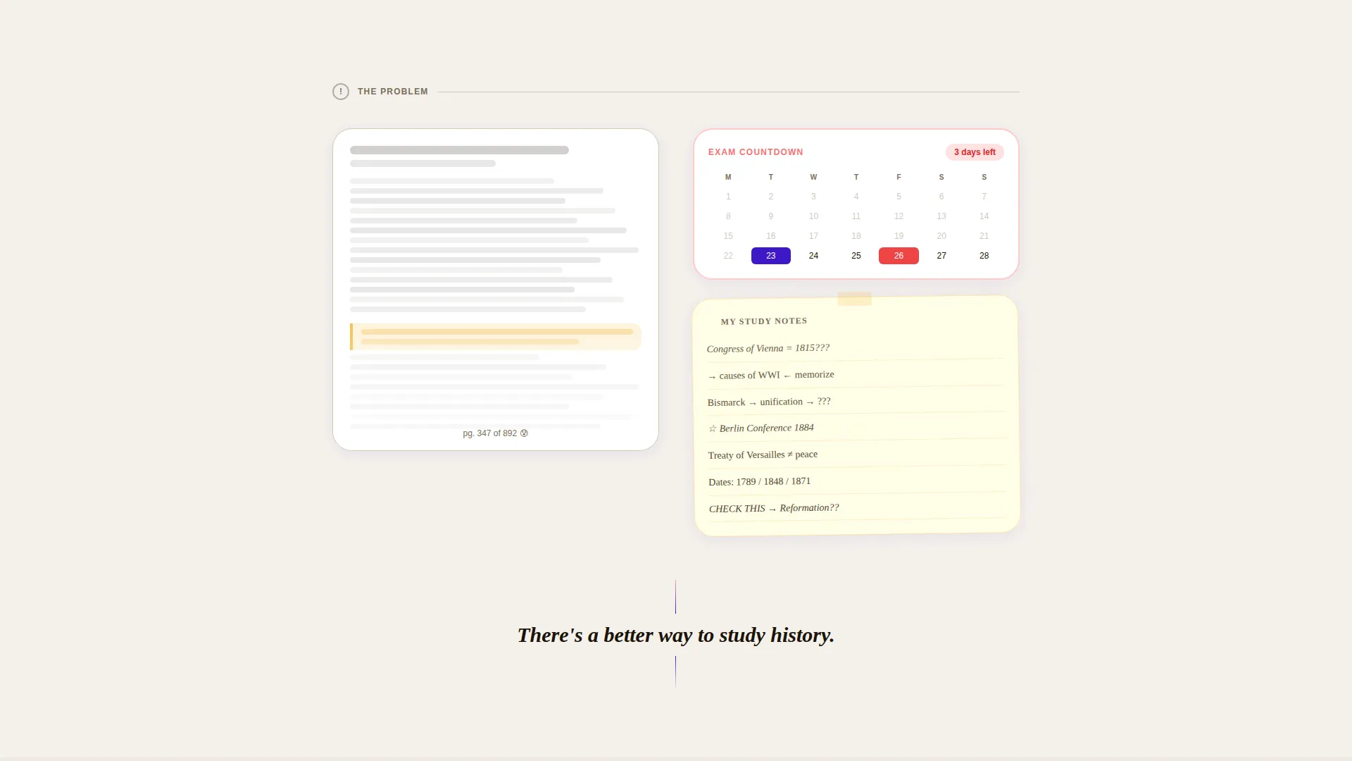 History Flashcard App Landing Page Template
