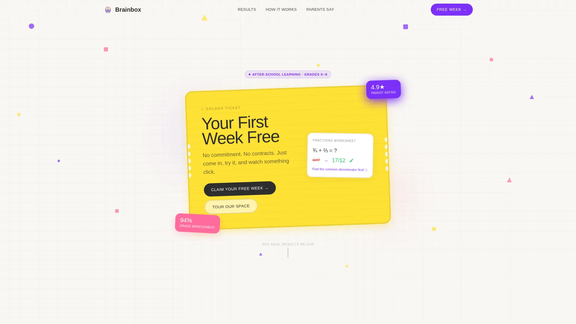 Playful Tutoring Landing Page Template