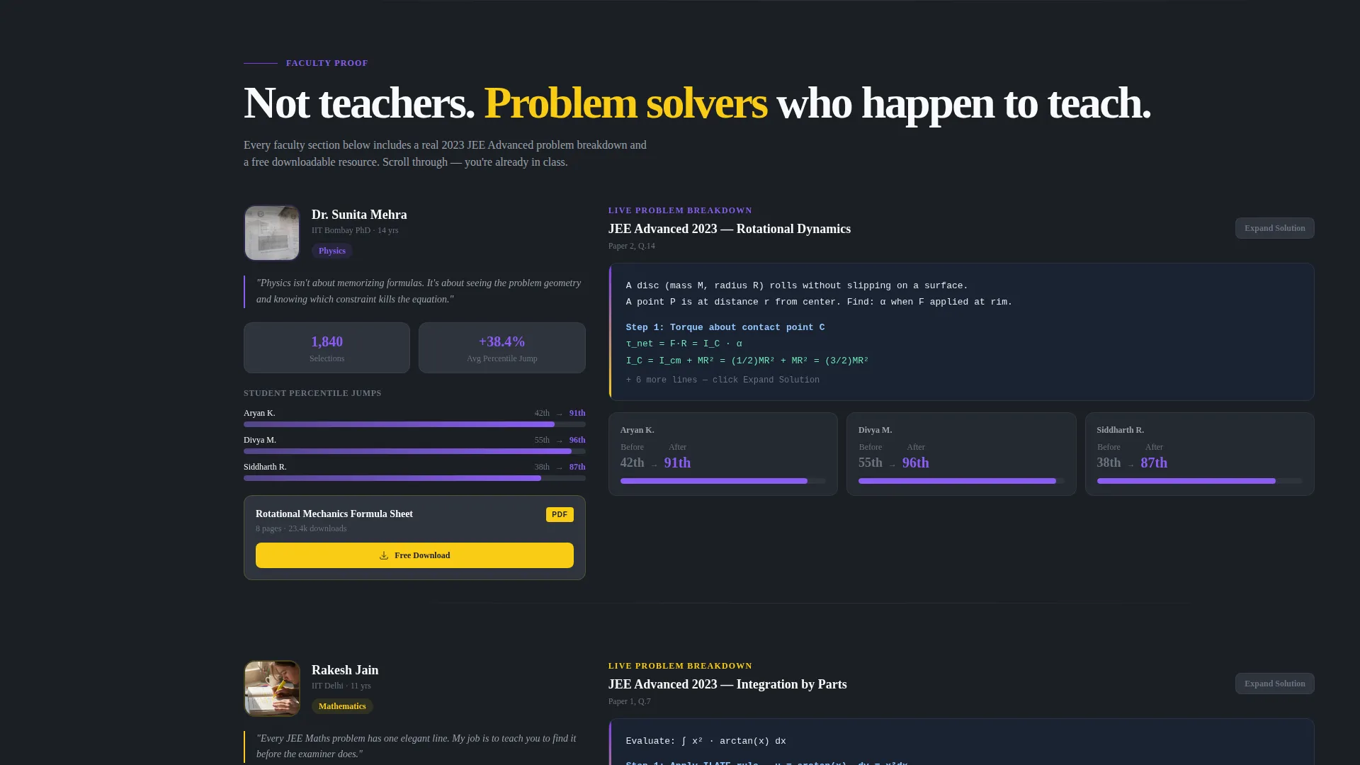 IIT-JEE Coaching Institute Landing Page Template