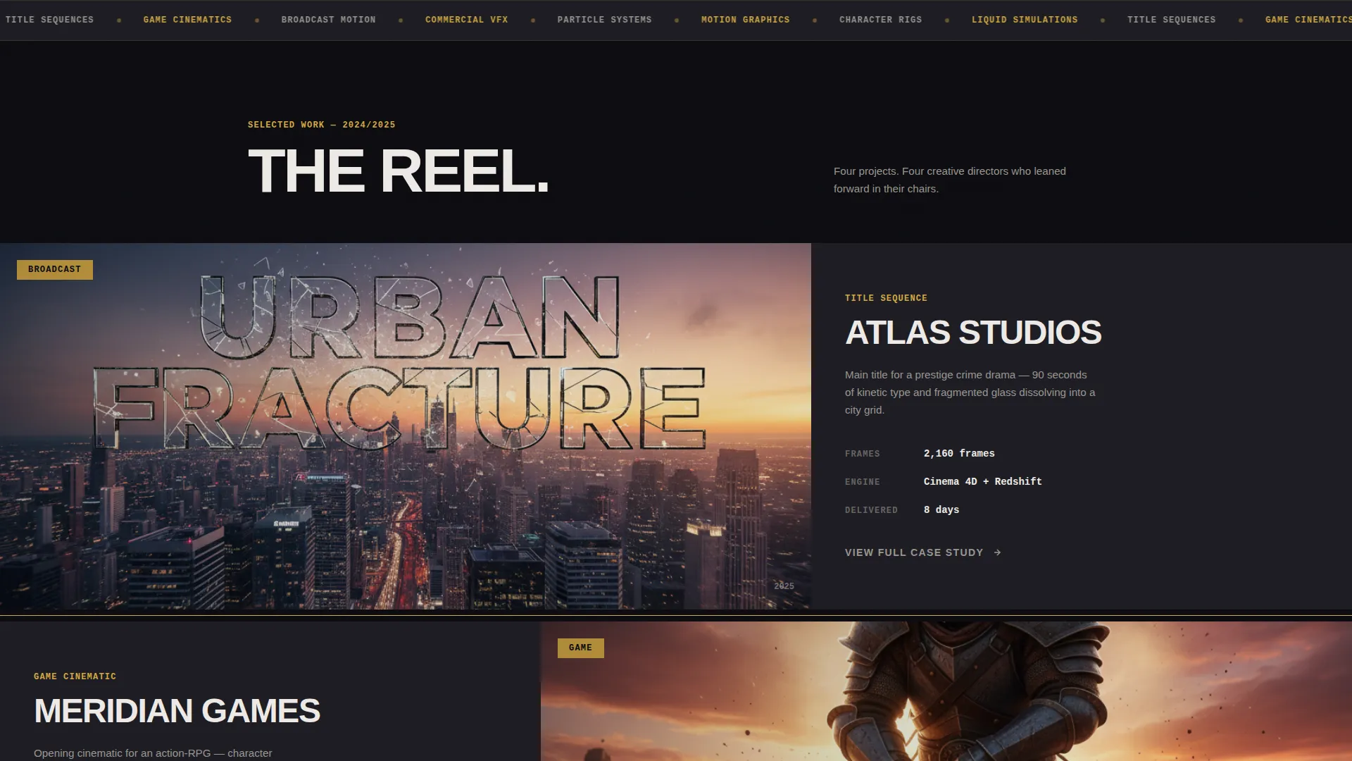 Cinematic Video Editor Landing Page Template