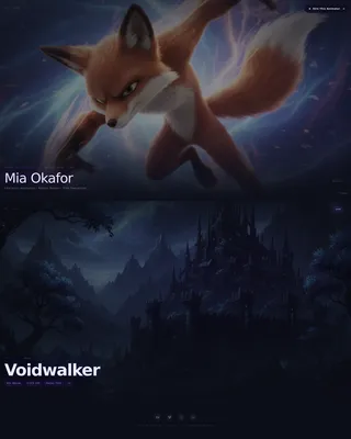 Immersive Animator Portfolio Landing Page Template