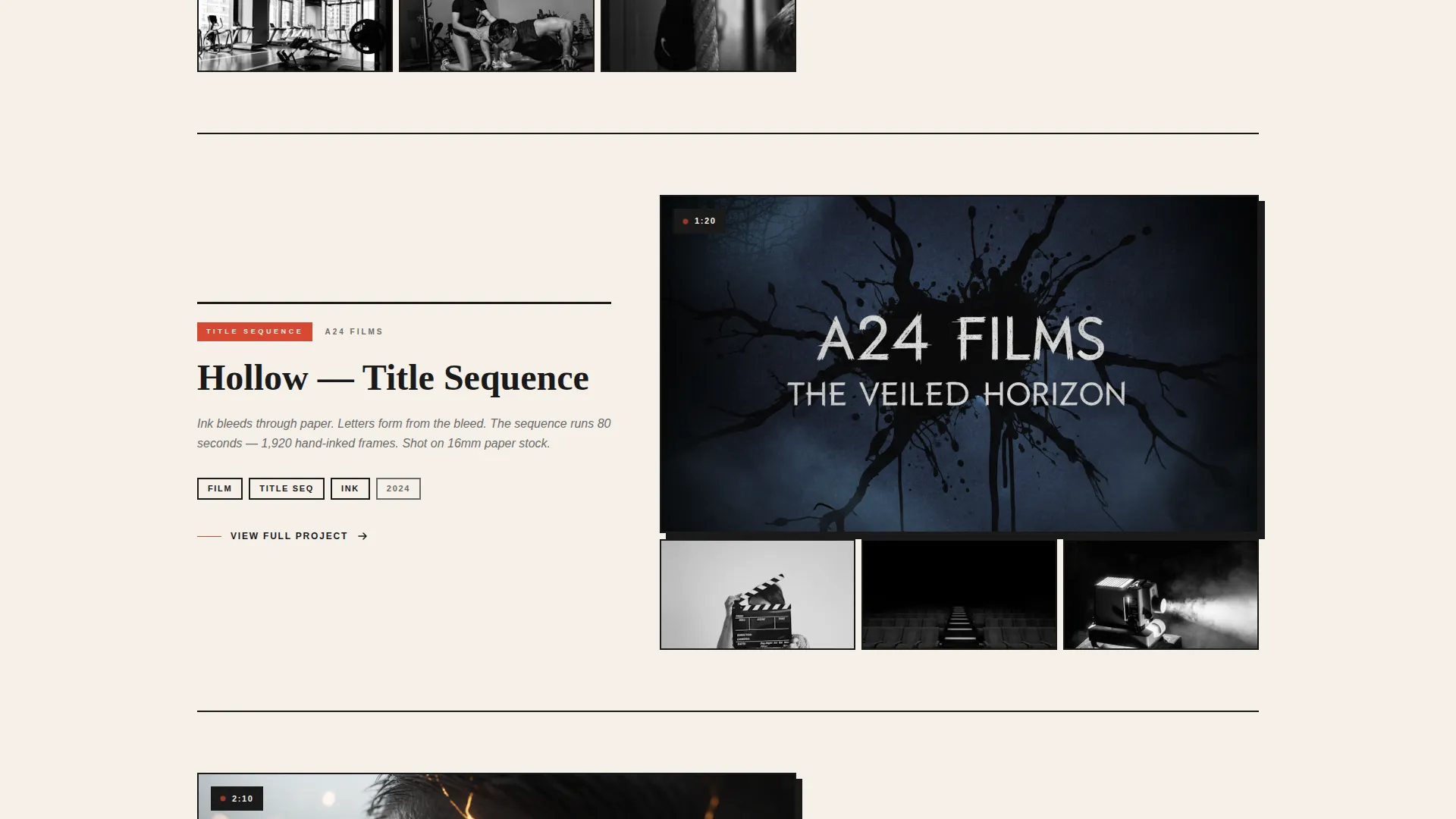 Bold Brutalist Animator Portfolio Landing Page