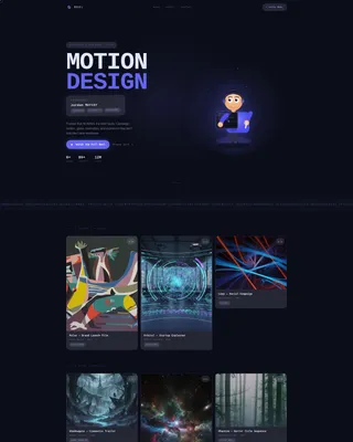 Animator Video Portfolio Landing Page Template