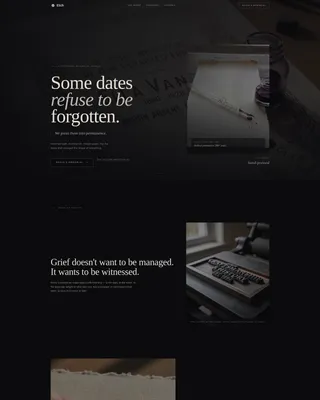 Timeless Anniversary Memorial Landing Page Template
