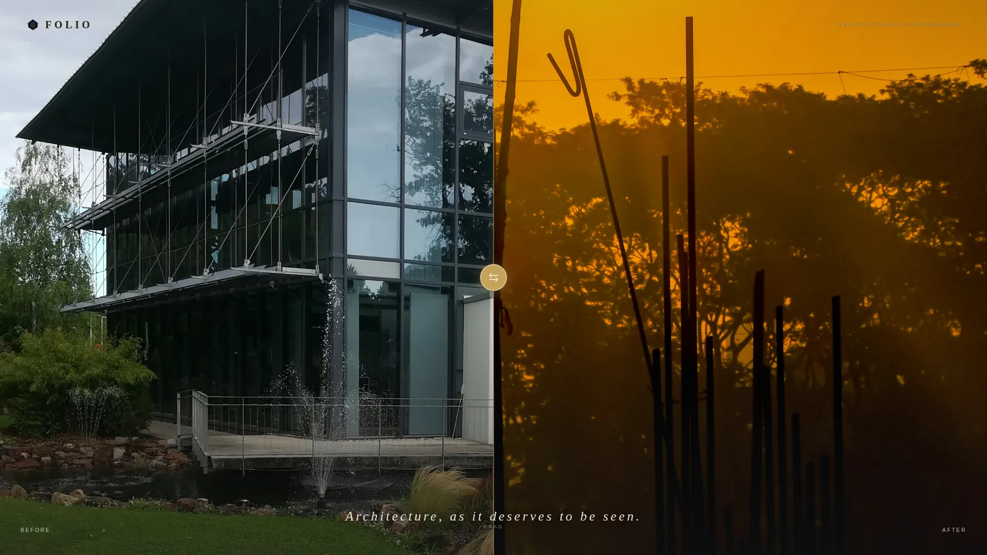 Immersive Architect Portfolio Landing Page Template