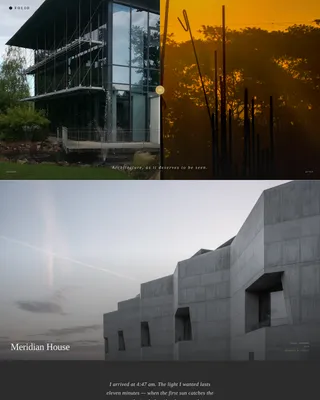 Immersive Architect Portfolio Landing Page Template