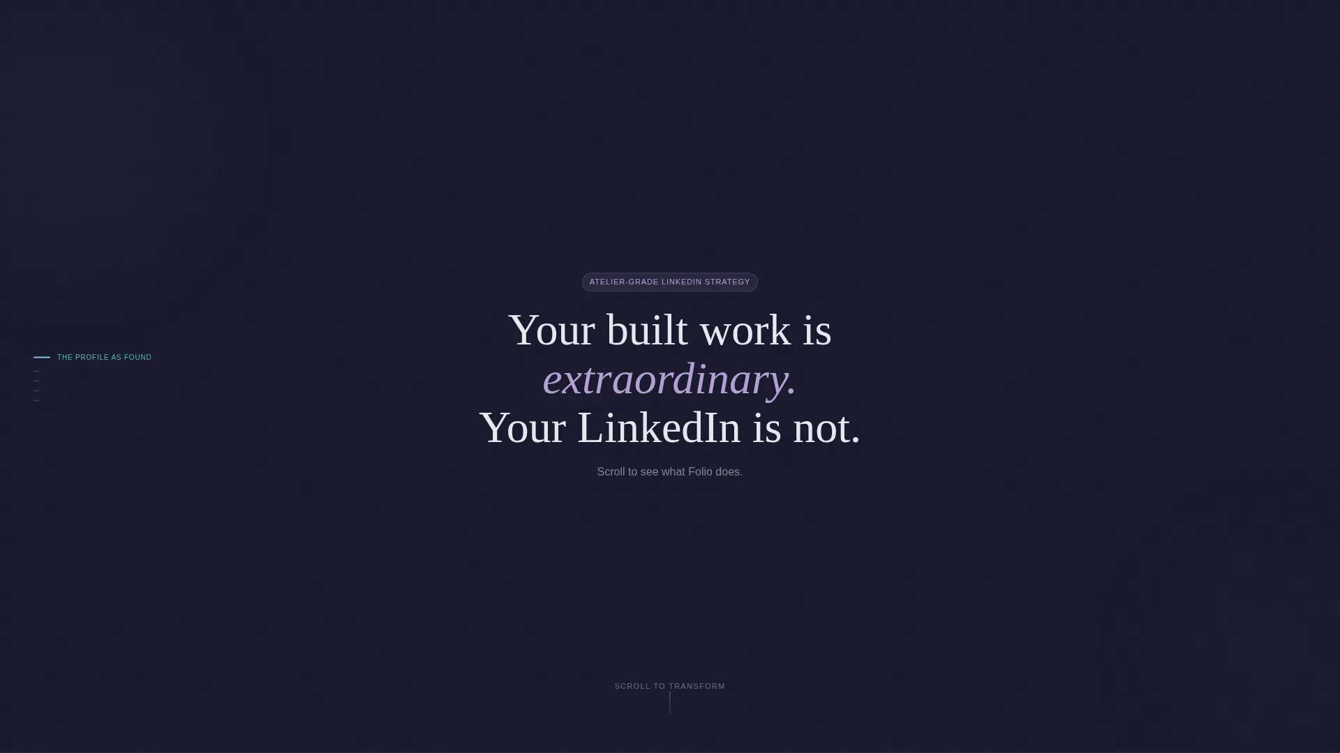 Architect LinkedIn Optimization Landing Page Template