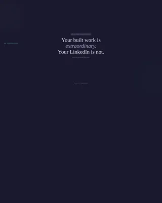 Architect LinkedIn Optimization Landing Page Template