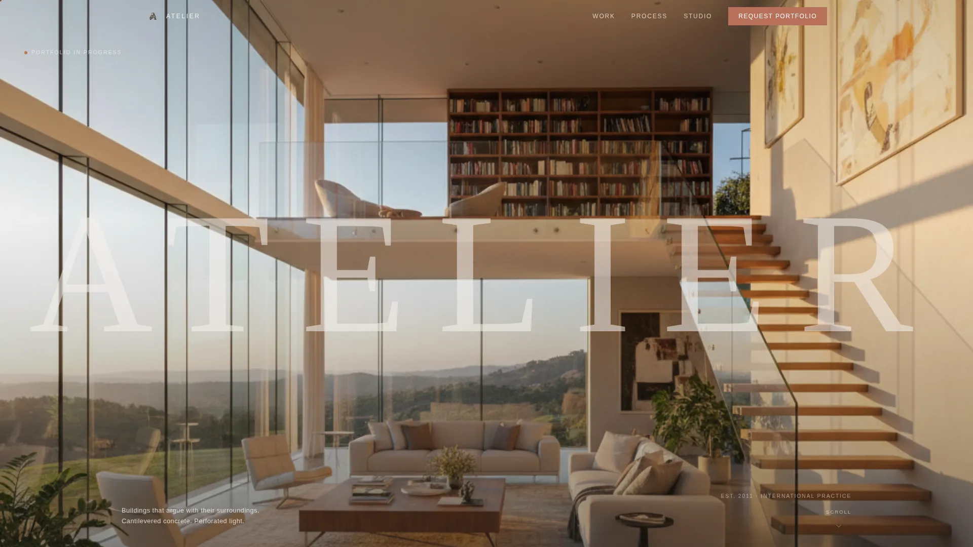 Striking Architect Portfolio Landing Page Template