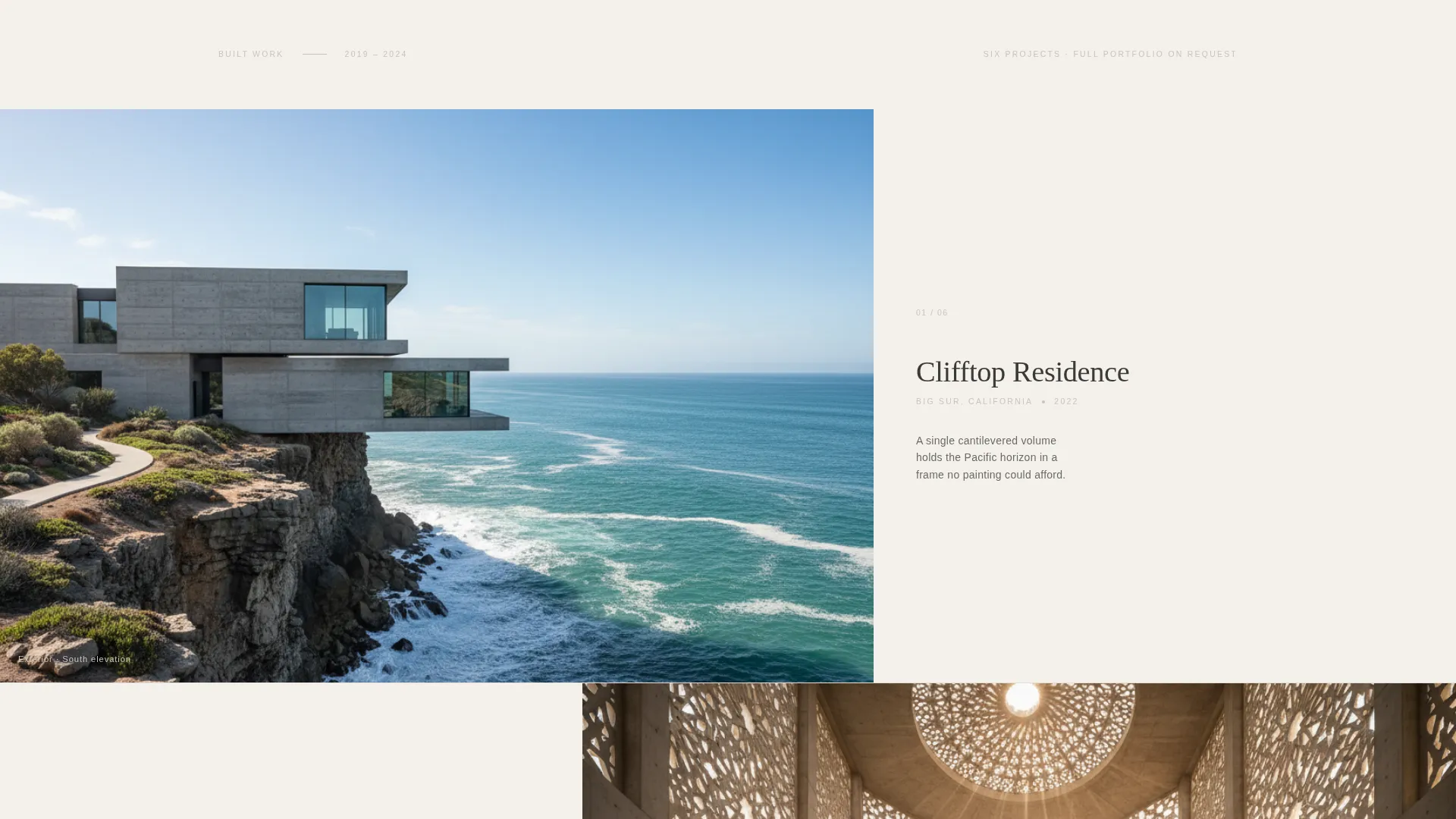 Striking Architect Portfolio Landing Page Template