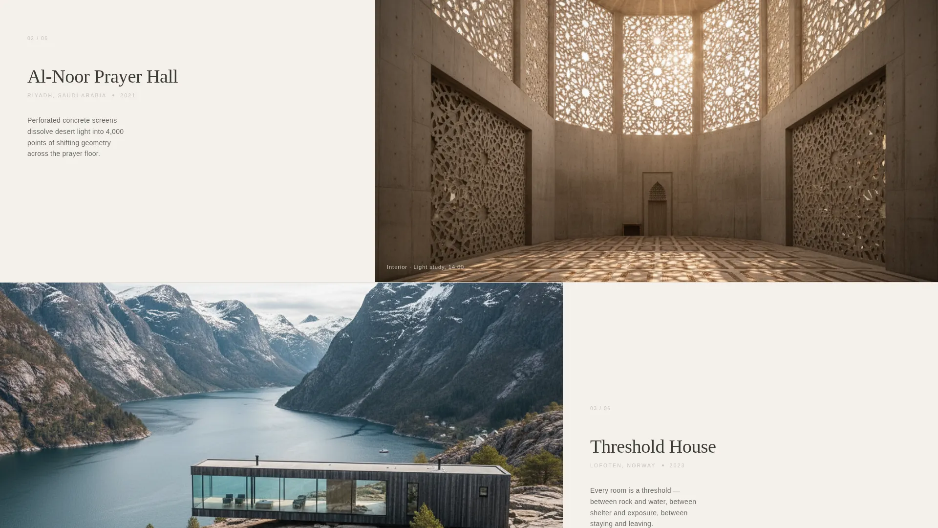 Striking Architect Portfolio Landing Page Template
