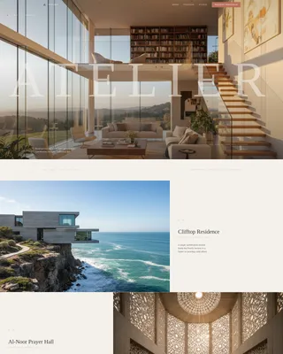 Striking Architect Portfolio Landing Page Template