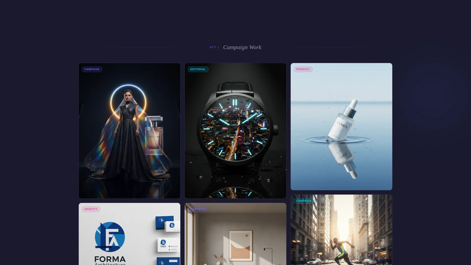 Art Director Portfolio Landing Page Template