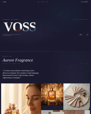 Immersive Art Director Portfolio Landing Page
