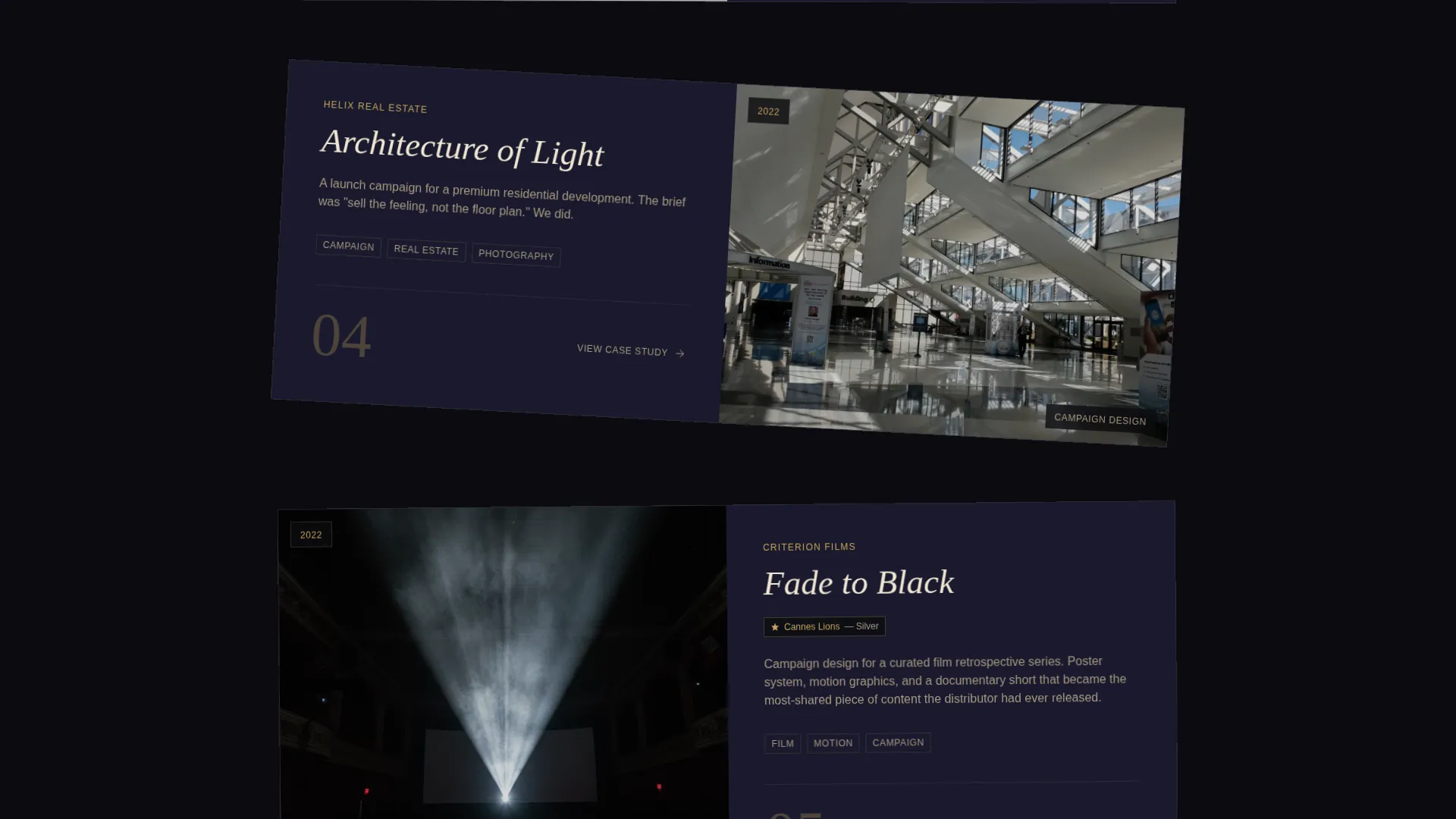 Art Director Portfolio Landing Page Template