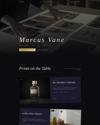 Art Director Portfolio Landing Page Template