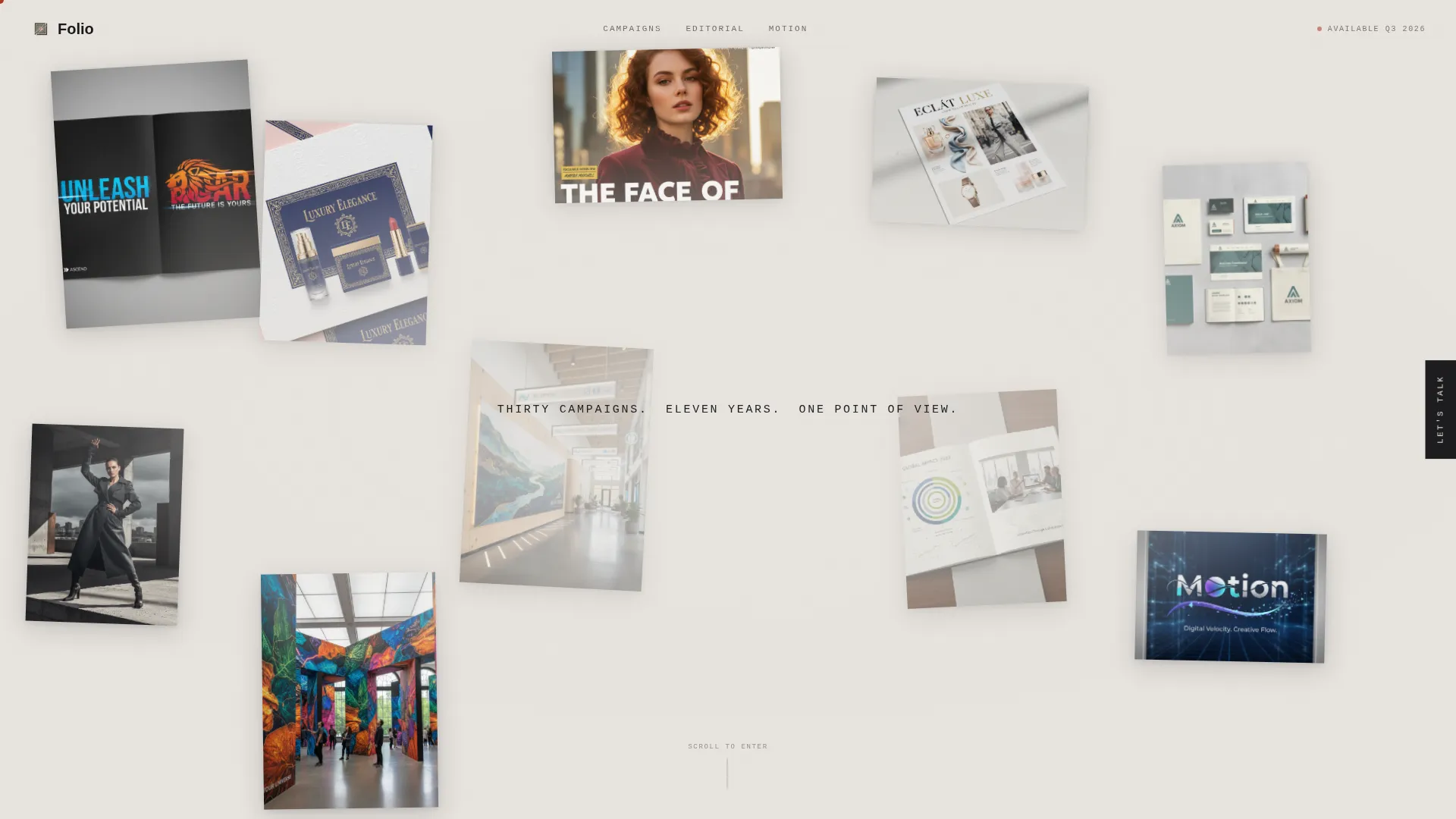 Art Director Portfolio Landing Page Template