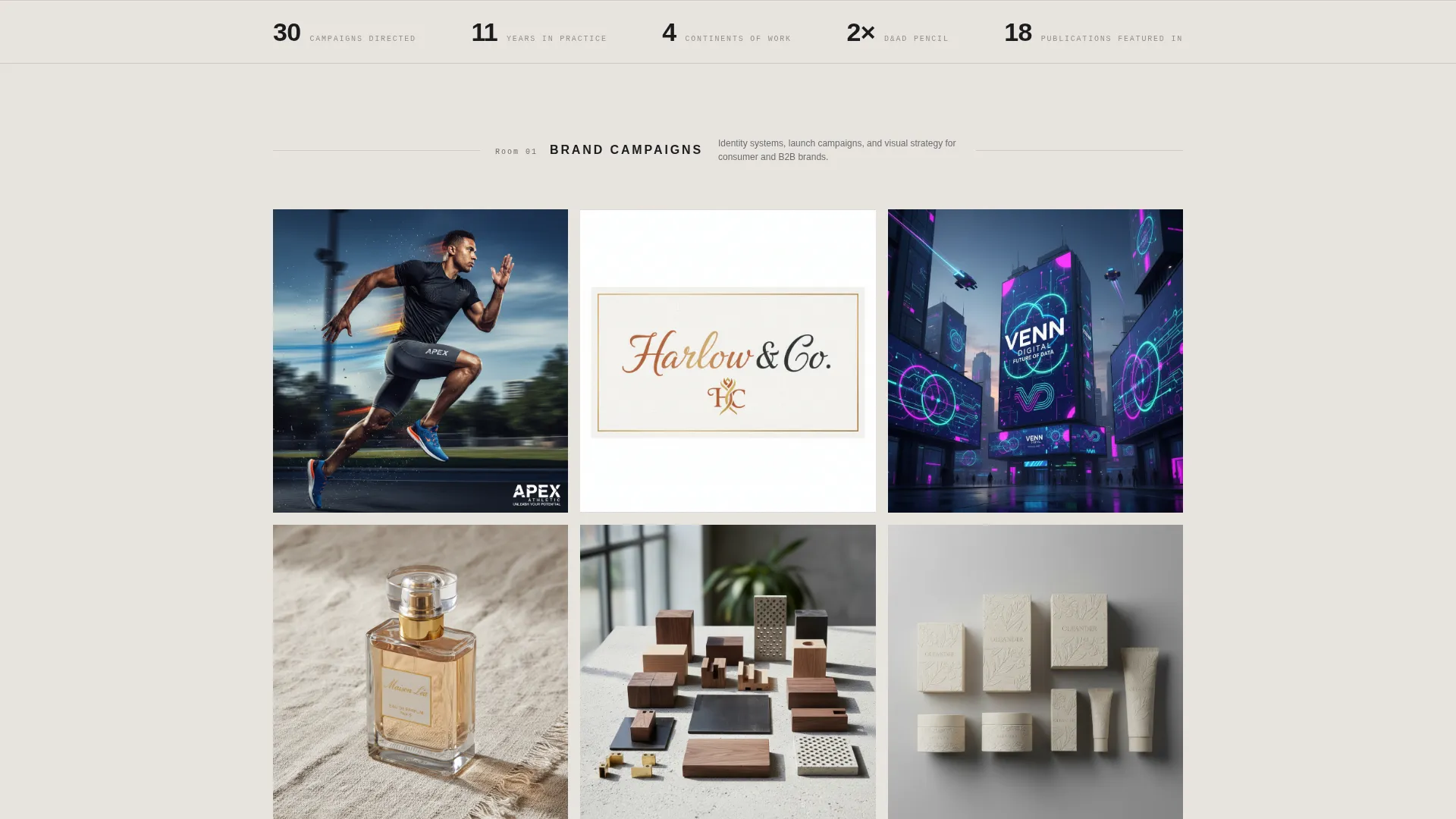 Art Director Portfolio Landing Page Template