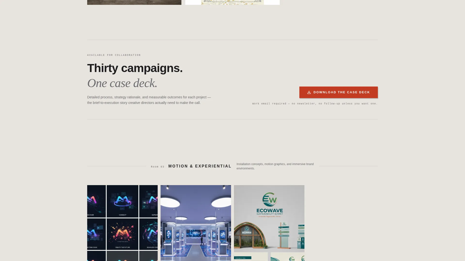 Art Director Portfolio Landing Page Template