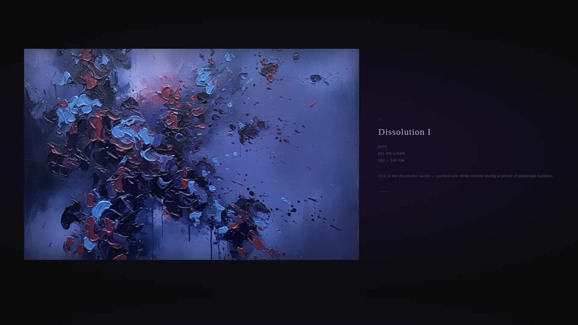 Dark Immersive Artist Landing Page Template