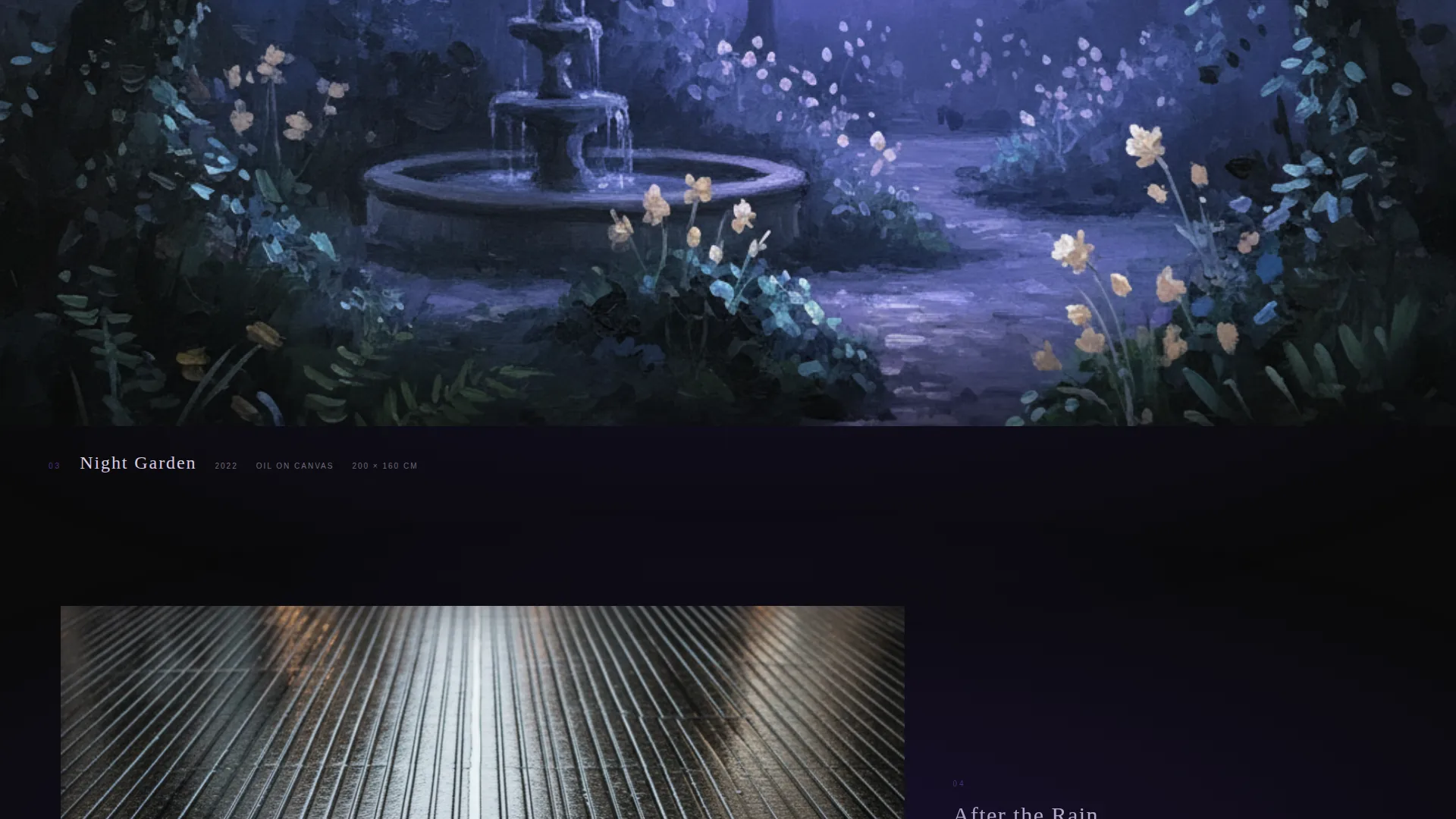 Dark Immersive Artist Landing Page Template