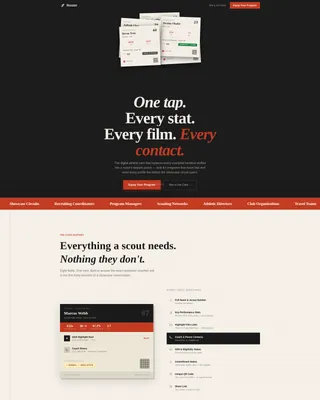 Athlete Profile Landing Page Template for Programs
