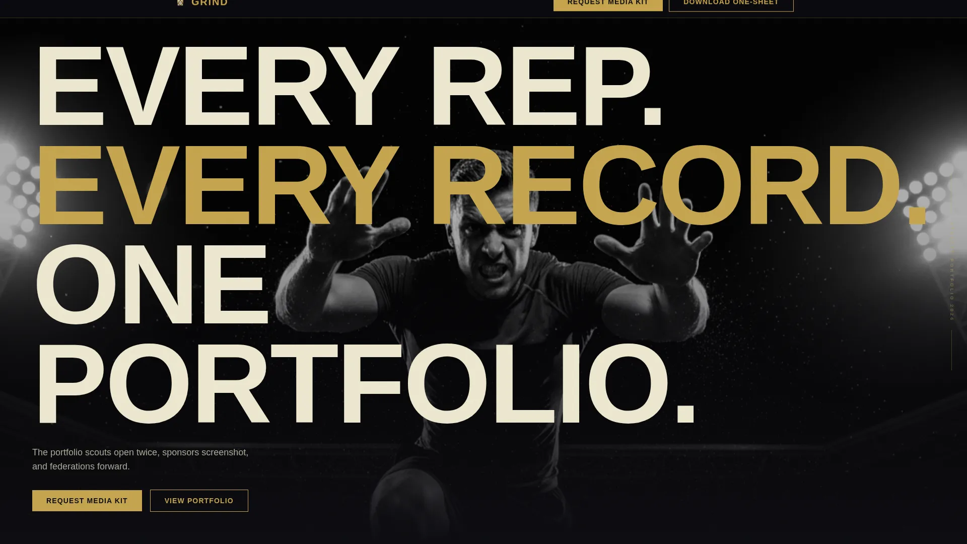 Athlete Portfolio Landing Page Template