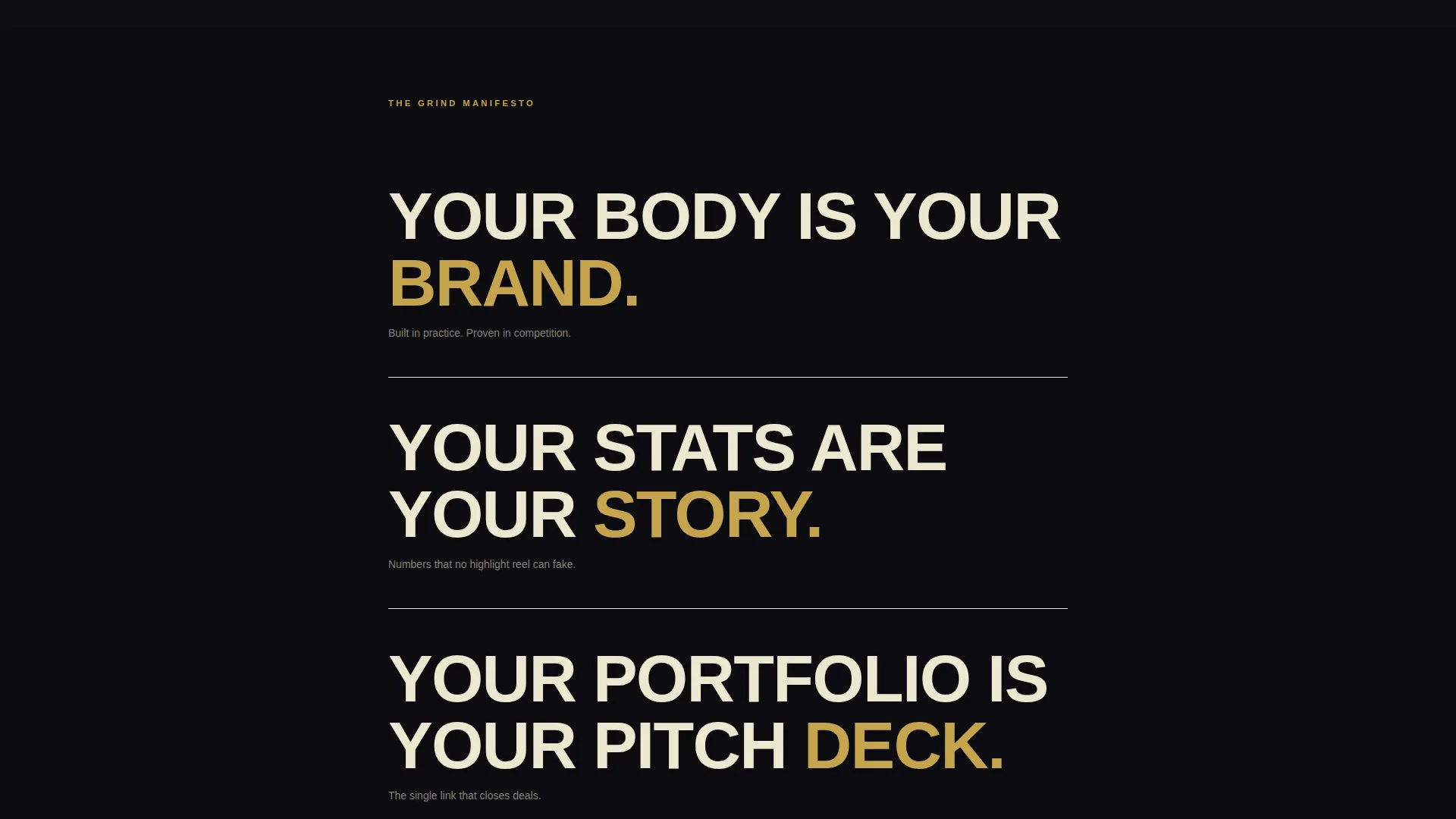 Athlete Portfolio Landing Page Template
